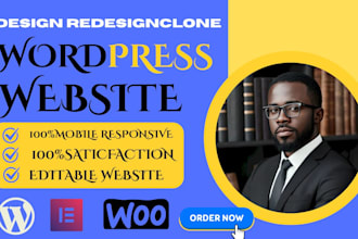 duplicate, redesign, copy clone website design wordpress website with elementor