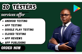 provide real 12 or 20 testers for google play console closed app testing