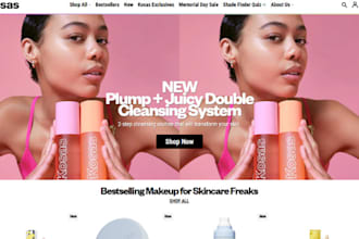 design square skincare website square beauty spa cosmetic website makeup website