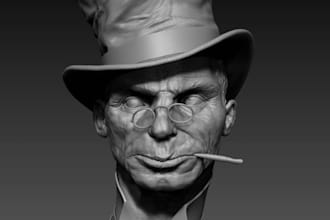 sculpt 3d bust, 3d toy, action figure, 3d figurine, miniature for 3d printing