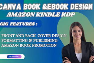design canva book or ebook covers for amazon kindle kdp publishing