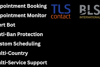 do vfs bls tls appointment booking bot, tls bls alert bot, monitor bot