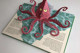design your pop up book design for your band and business