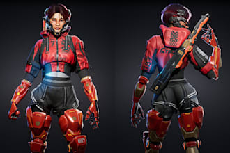 design futuristic scifi gmod character player model garry mod game character