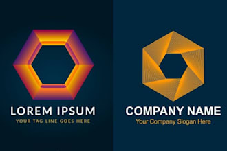 design unique, origami, polygonal, geometric, low poly logo