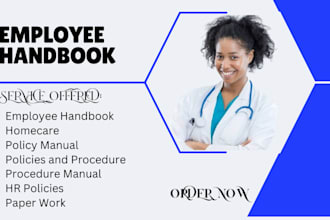 write an employee handbook, HR policies procedures manual ndis