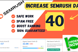 increase semrush authority any point to 40 plus fast