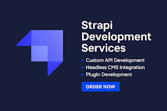 develop and customize your strapi API or headless cms