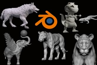 sculpt 3d animals pet models creatures mascot models 3d toy for 3d printing