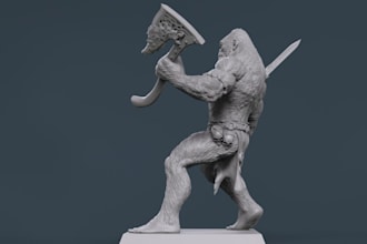 create high quality 3d character sculpting for games, animations collectibles
