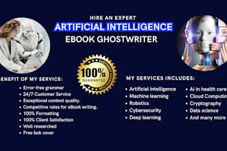 ghostwrite your ebook on artificial intelligence, ml, robotic