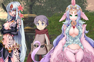 draw cute monster girl, fursona, nsfw and sfw, furry character anthro
