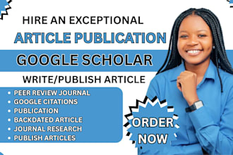 write and publish article in google scholar peer reviewed indexed journal