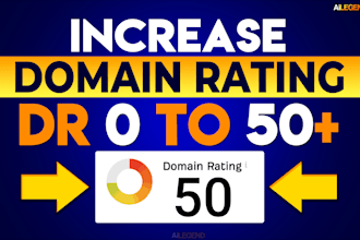increase DR ahrefs domain rating using high authority SEO backlinks