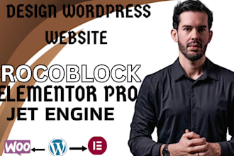 design dynamic wordpress website using crocoblock elementor pro jet engine