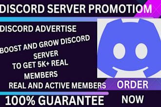 boost, advertise, grow and promote your discord server to get real active member