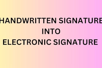 turn handwritten signature into electronic signature