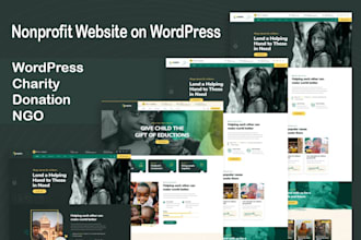 design for charity donation ngo nonprofit website on wordpress