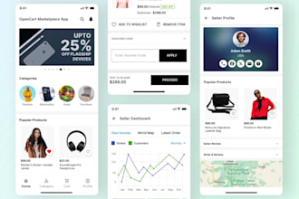 develop multi vendor app and website, ecommerce app, marketplace app