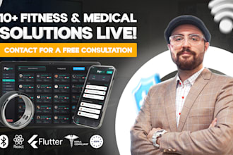 create healthcare, fitness, medical mobile app, web dashboard with hipaa