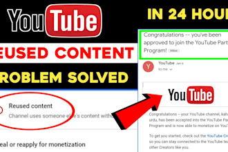 fix youtube monetization issues, reused content issue, adsense problem