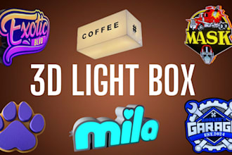 design custom 3d light box keychain 3d model 3mf stl for 3d printing