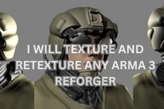 texture and retexture any arma 3 asset for you