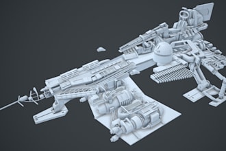 do custom spaceship model, aircraft model, 3d military tank, 3d vehicle design