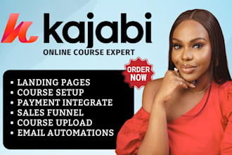 create online course website on kajabi, teachable, thinkific, podia or wordpress