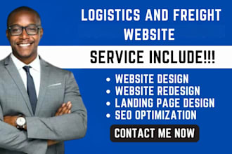 design logistics website trucking website dispatch website cargo freight website