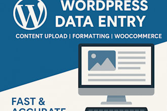be your wordpress data entry expert and virtual assistant