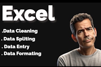 be your excel expert for data cleanup and formatting