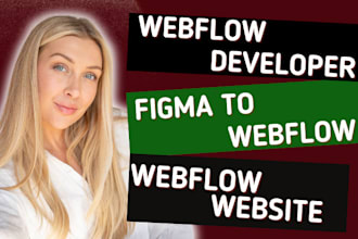 design or develop webflow website, webflow expert, figma to webflow