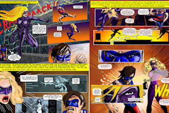 do graphic novel comic book page manga page storyboard comic strip digital art