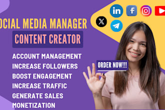 be your social media manager, content creator, linkedin and instagran marketing