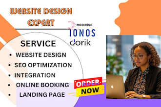 design website on  mobirise, duda, dorik, ionos and webwave