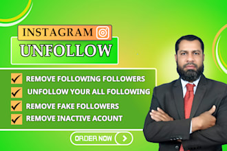 unfollow instagram following remove bot inactive and fake followers