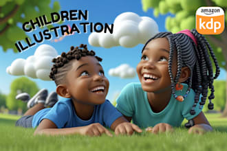 do african american children story book illustration, children book, kindle book