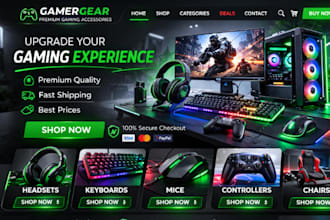 create a professional gaming accessories shopify store