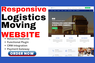build moving company logistics website dispatch cargo transport trucking website