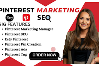 promote esty pinterest marketing seo manager pin design creation ads tag