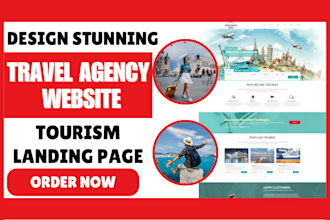design tourism website travel agency vacation tour visa squarespace website