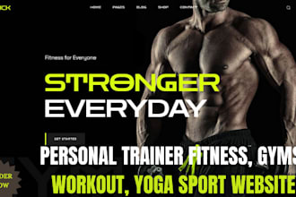build a website for personal trainer, gym website, fitness studios, yoga website