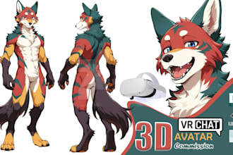 stylize custom vrchat avatar 3d model furry vrchat avatar  nsfw vrchat avatar