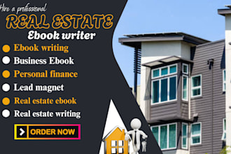write real estate ebook, personal finance, ebook writing and business ebook