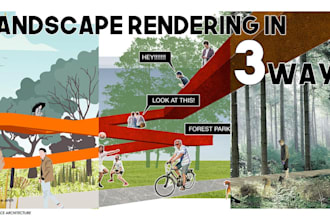 design your 2d site plan and render your landscape design