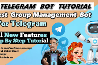 create telegram group bot and setup a professional bot for your group