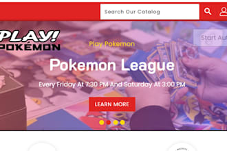 design stunning trading card shopify store pokemon game card website