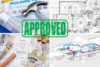 design hvac electrical, plumbing mep drawing and commercial permit plans