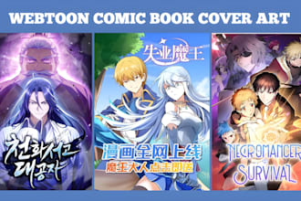 design webtoon webcomic cover art anime comic manga manhwa light novel webnovel